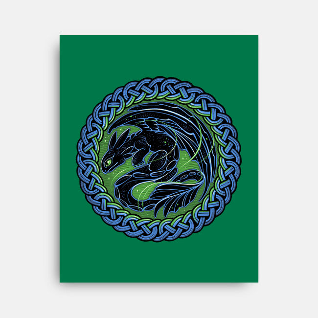 Emblem Of The Black Dragon-None-Stretched-Canvas-momma_gorilla