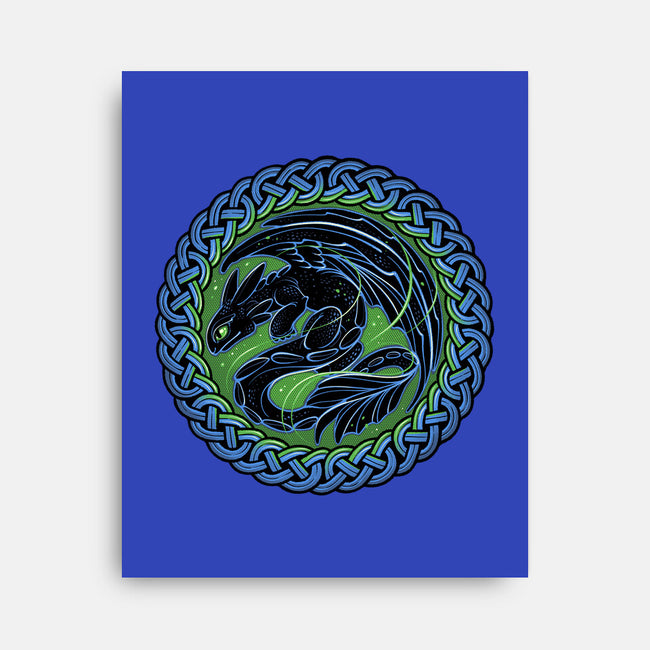 Emblem Of The Black Dragon-None-Stretched-Canvas-momma_gorilla