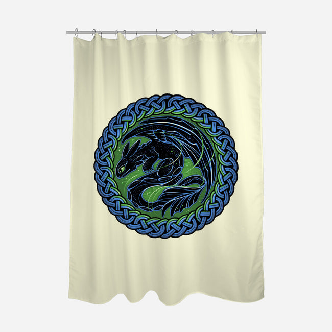 Emblem Of The Black Dragon-None-Polyester-Shower Curtain-momma_gorilla