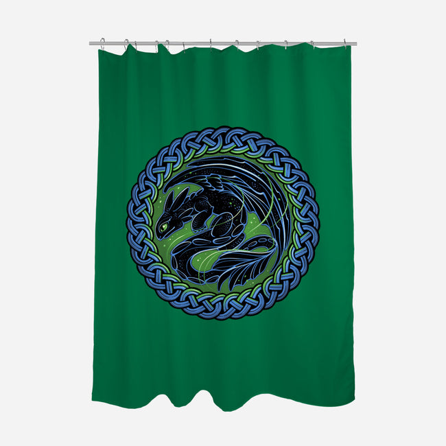 Emblem Of The Black Dragon-None-Polyester-Shower Curtain-momma_gorilla