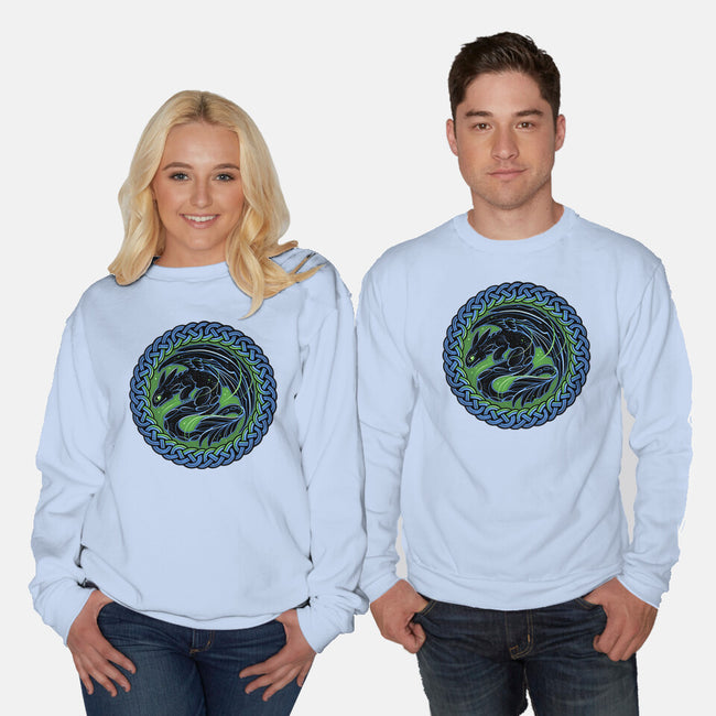 Emblem Of The Black Dragon-Unisex-Crew Neck-Sweatshirt-momma_gorilla