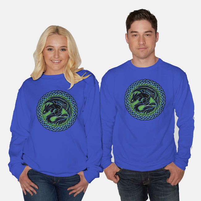 Emblem Of The Black Dragon-Unisex-Crew Neck-Sweatshirt-momma_gorilla