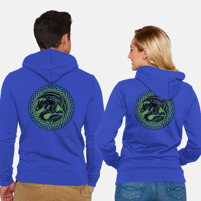 Emblem Of The Black Dragon-Unisex-Zip-Up-Sweatshirt-momma_gorilla