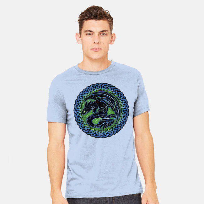 Emblem Of The Black Dragon-Mens-Heavyweight-Tee-momma_gorilla