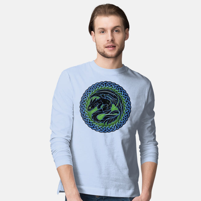 Emblem Of The Black Dragon-Mens-Long Sleeved-Tee-momma_gorilla