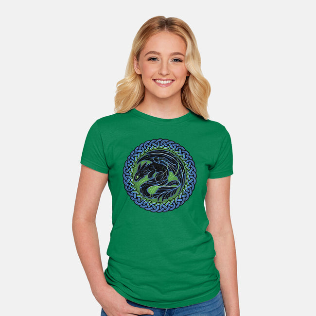 Emblem Of The Black Dragon-Womens-Fitted-Tee-momma_gorilla