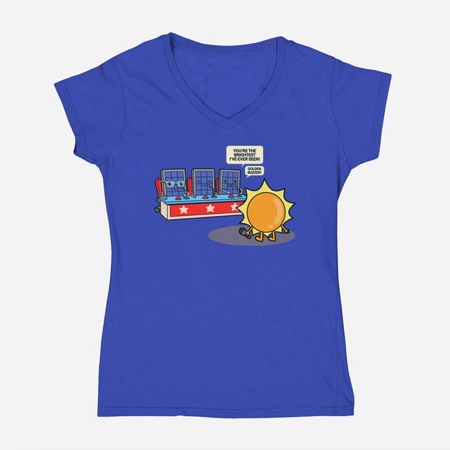 Solar Panel-Womens-V-Neck-Tee-Boggs Nicolas
