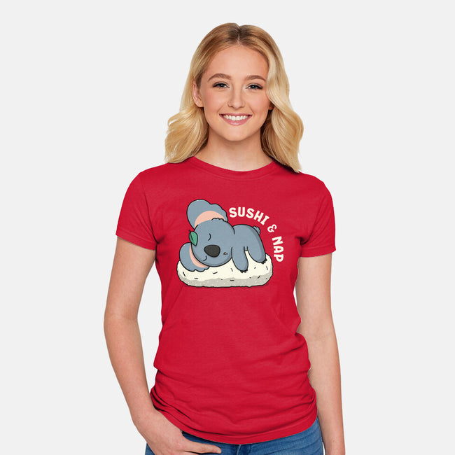 Sushi And Nap-Womens-Fitted-Tee-Freecheese