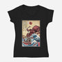 Hunting The Kraken In Japan-Womens-V-Neck-Tee-DrMonekers