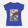 Hunting The Kraken In Japan-Womens-V-Neck-Tee-DrMonekers