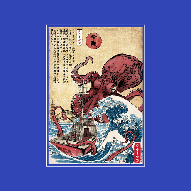 Hunting The Kraken In Japan-Unisex-Kitchen-Apron-DrMonekers