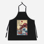 Hunting The Kraken In Japan-Unisex-Kitchen-Apron-DrMonekers