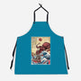 Hunting The Kraken In Japan-Unisex-Kitchen-Apron-DrMonekers