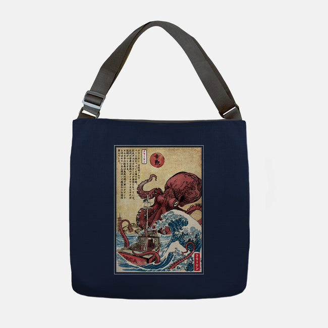 Hunting The Kraken In Japan-None-Adjustable Tote-Bag-DrMonekers