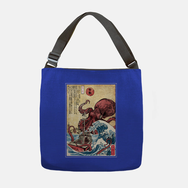 Hunting The Kraken In Japan-None-Adjustable Tote-Bag-DrMonekers