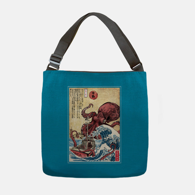 Hunting The Kraken In Japan-None-Adjustable Tote-Bag-DrMonekers