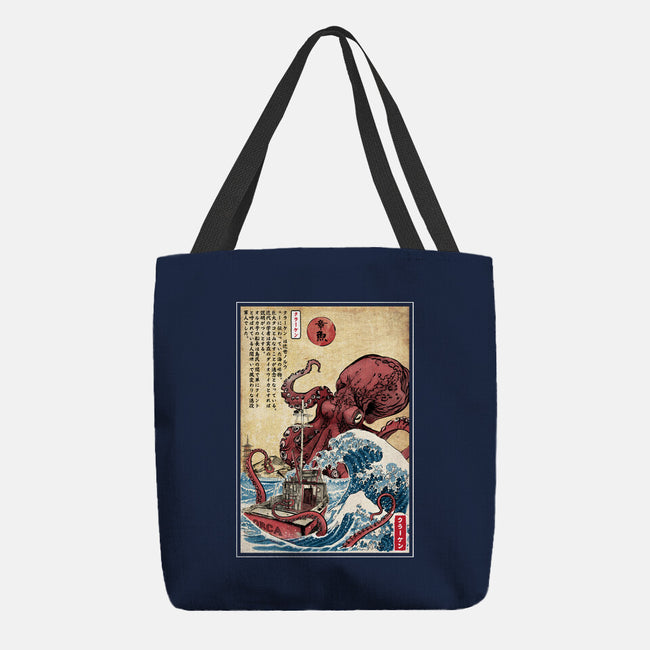 Hunting The Kraken In Japan-None-Basic Tote-Bag-DrMonekers