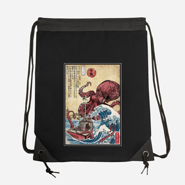 Hunting The Kraken In Japan-None-Drawstring-Bag-DrMonekers