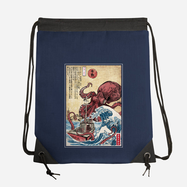 Hunting The Kraken In Japan-None-Drawstring-Bag-DrMonekers