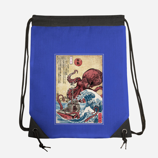 Hunting The Kraken In Japan-None-Drawstring-Bag-DrMonekers