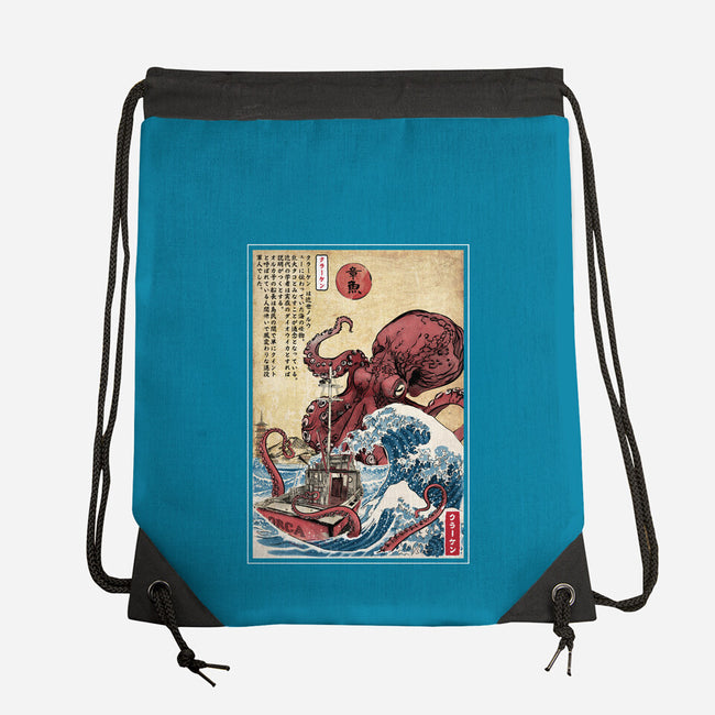 Hunting The Kraken In Japan-None-Drawstring-Bag-DrMonekers