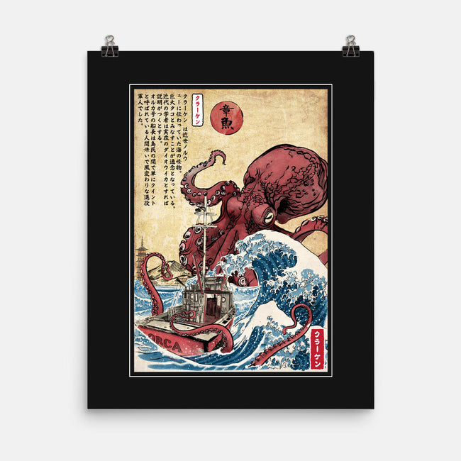 Hunting The Kraken In Japan-None-Matte-Poster-DrMonekers