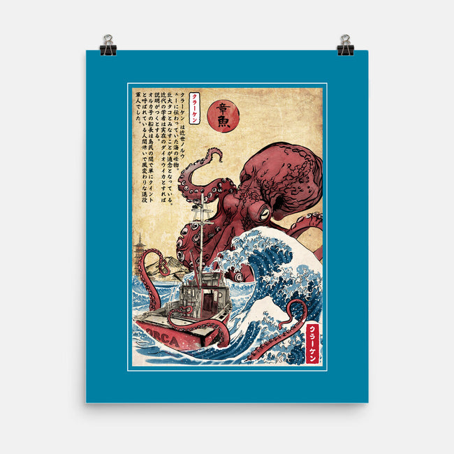 Hunting The Kraken In Japan-None-Matte-Poster-DrMonekers