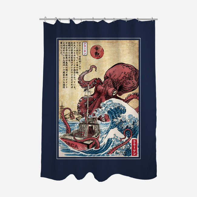 Hunting The Kraken In Japan-None-Polyester-Shower Curtain-DrMonekers
