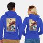 Hunting The Kraken In Japan-Unisex-Zip-Up-Sweatshirt-DrMonekers
