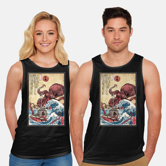 Hunting The Kraken In Japan-Unisex-Basic-Tank-DrMonekers