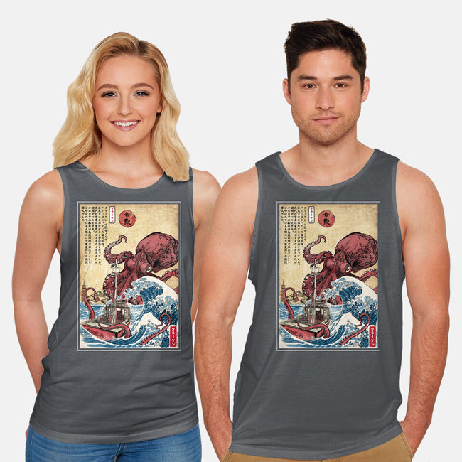 Hunting The Kraken In Japan-Unisex-Basic-Tank-DrMonekers