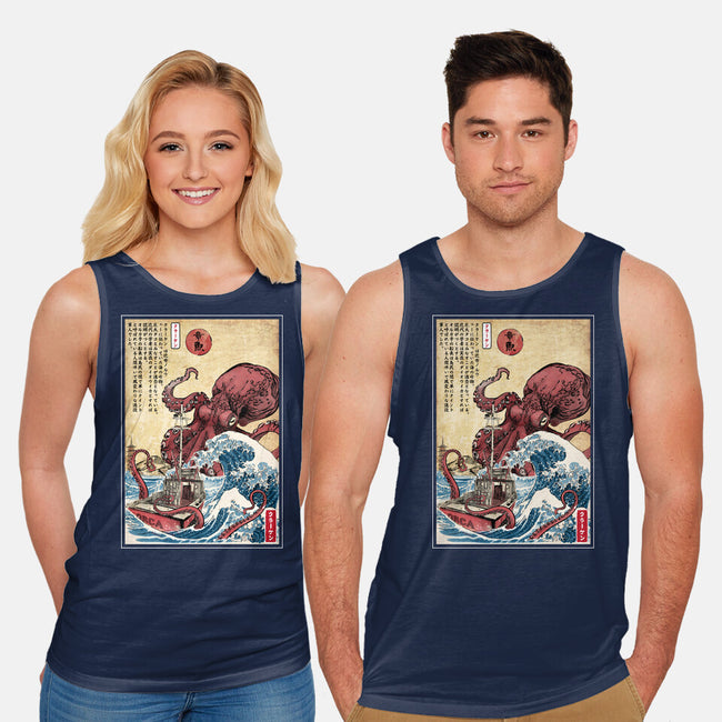 Hunting The Kraken In Japan-Unisex-Basic-Tank-DrMonekers