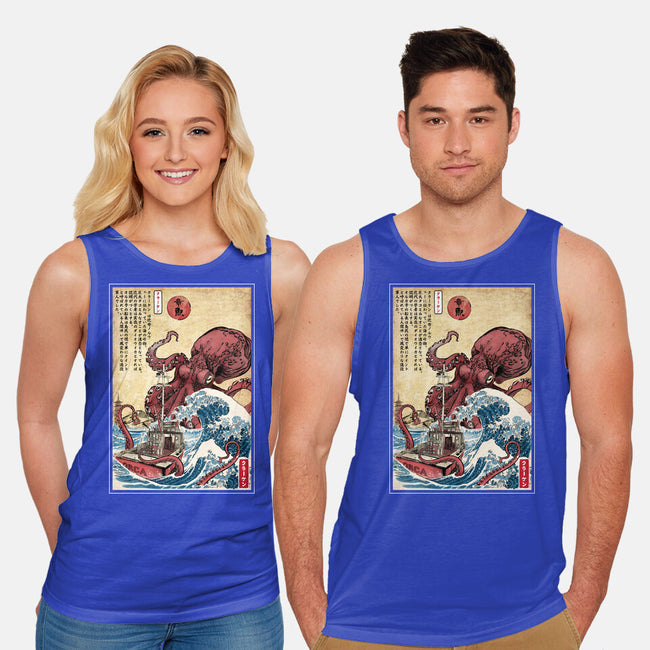 Hunting The Kraken In Japan-Unisex-Basic-Tank-DrMonekers
