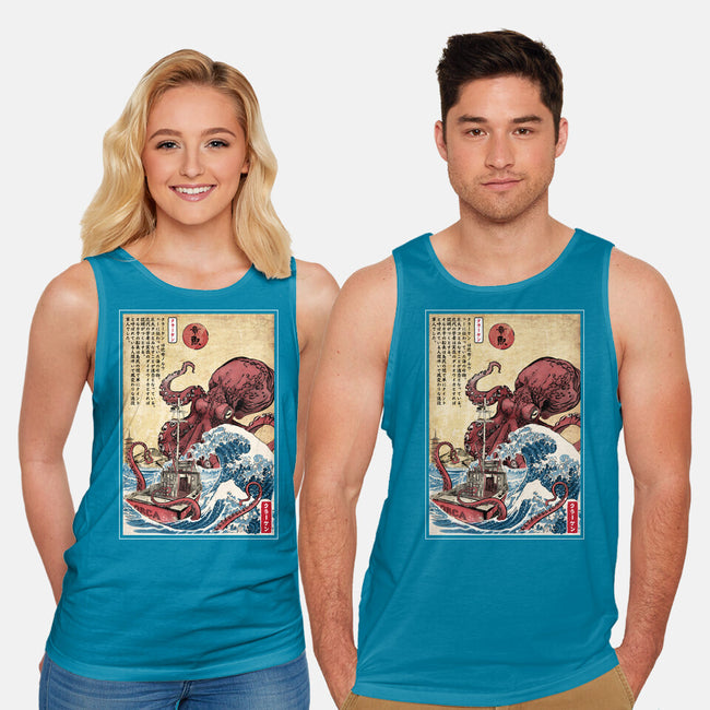 Hunting The Kraken In Japan-Unisex-Basic-Tank-DrMonekers