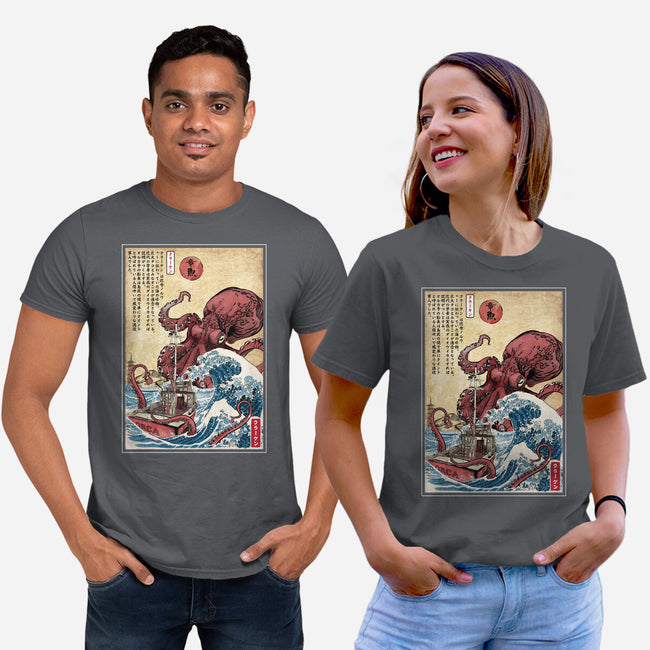Hunting The Kraken In Japan-Unisex-Basic-Tee-DrMonekers