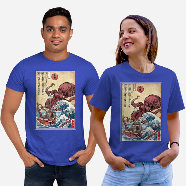 Hunting The Kraken In Japan-Unisex-Basic-Tee-DrMonekers