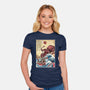 Hunting The Kraken In Japan-Womens-Fitted-Tee-DrMonekers