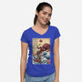 Hunting The Kraken In Japan-Womens-V-Neck-Tee-DrMonekers