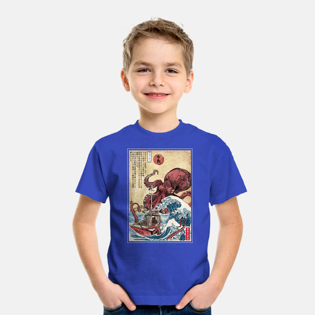 Hunting The Kraken In Japan-Youth-Basic-Tee-DrMonekers