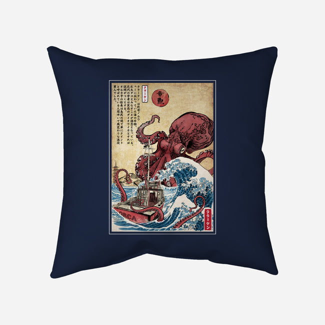 Hunting The Kraken In Japan-None-Removable Cover w Insert-Throw Pillow-DrMonekers