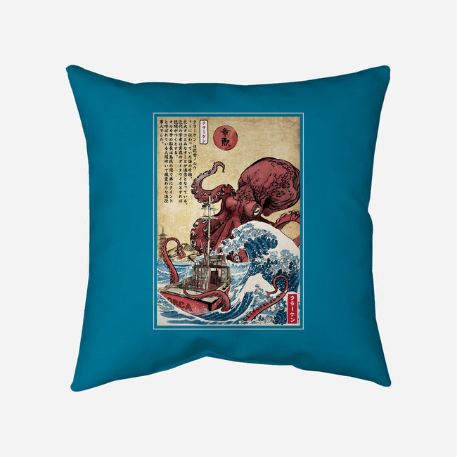 Hunting The Kraken In Japan-None-Removable Cover w Insert-Throw Pillow-DrMonekers