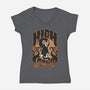 High On Catnip-Womens-V-Neck-Tee-Popnotic