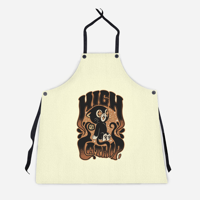 High On Catnip-Unisex-Kitchen-Apron-Popnotic