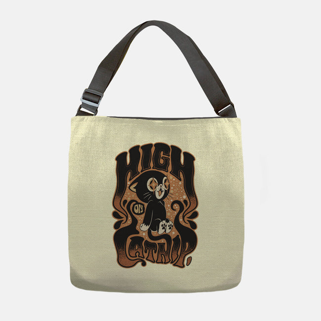 High On Catnip-None-Adjustable Tote-Bag-Popnotic