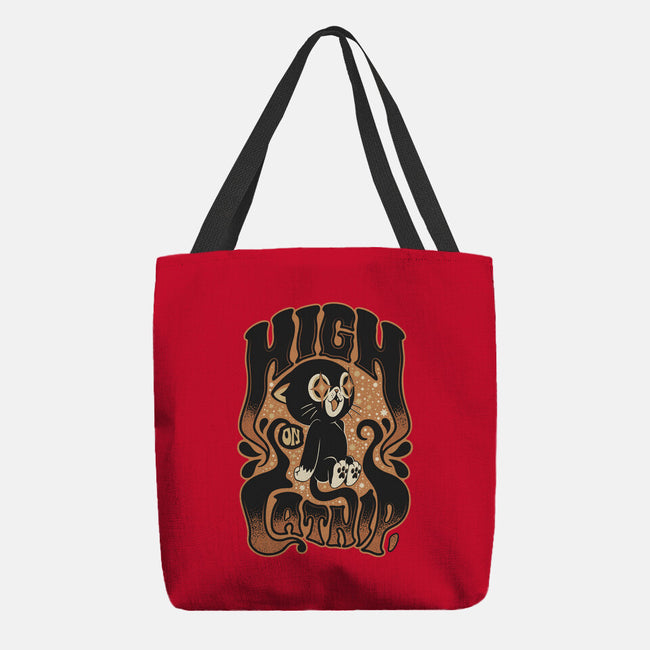 High On Catnip-None-Basic Tote-Bag-Popnotic