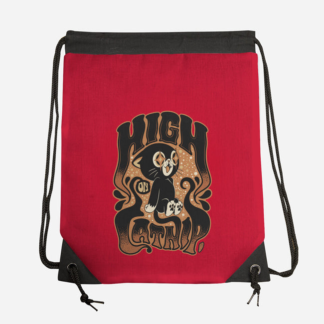 High On Catnip-None-Drawstring-Bag-Popnotic