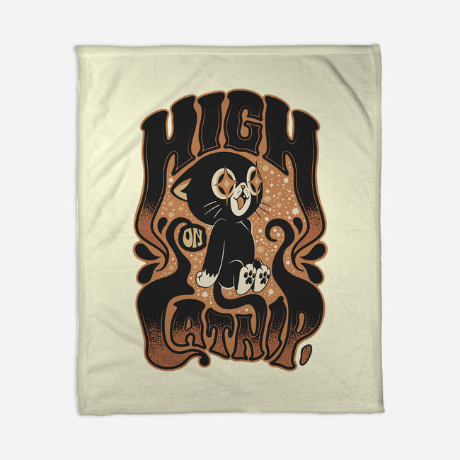 High On Catnip-None-Fleece-Blanket-Popnotic