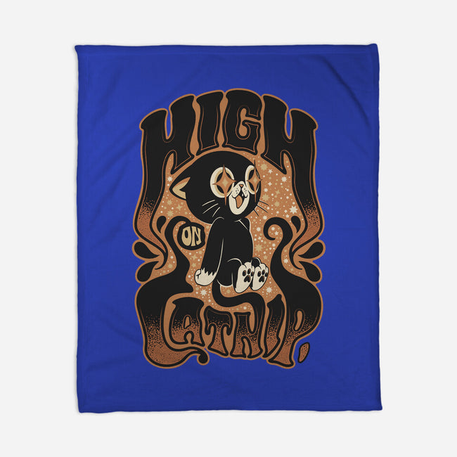 High On Catnip-None-Fleece-Blanket-Popnotic