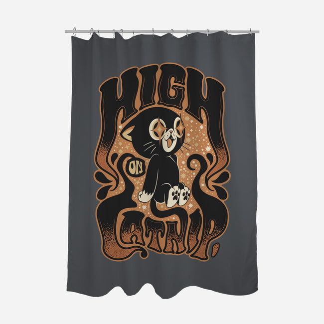 High On Catnip-None-Polyester-Shower Curtain-Popnotic
