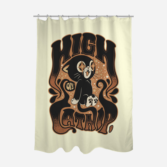 High On Catnip-None-Polyester-Shower Curtain-Popnotic